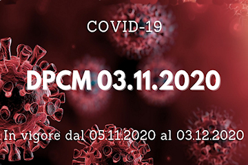 Emergenza COVID-19 - DECRETO DEL PRESIDENTE DEL CONSIGLIO DEI MINISTRI 3 novembre 2020